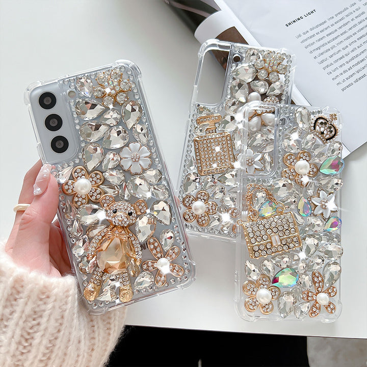 Flower Crystal Diamond Luxury Case - Samsung
