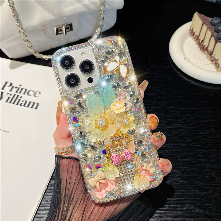 Flower Crystal Diamond Luxury Case - Iphone