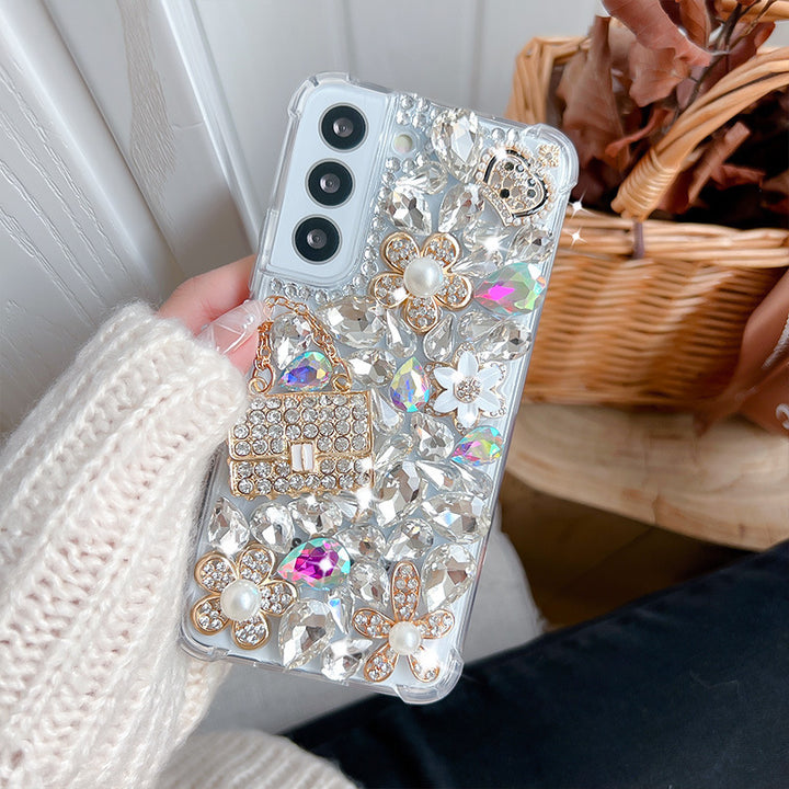 Flower Crystal Diamond Luxury Case - Samsung
