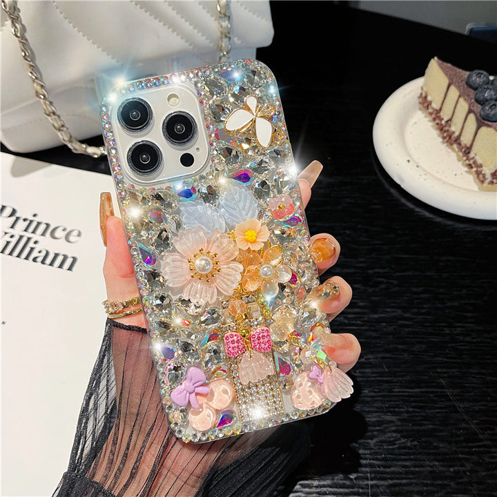 Flower Crystal Diamond Luxury Case - Iphone