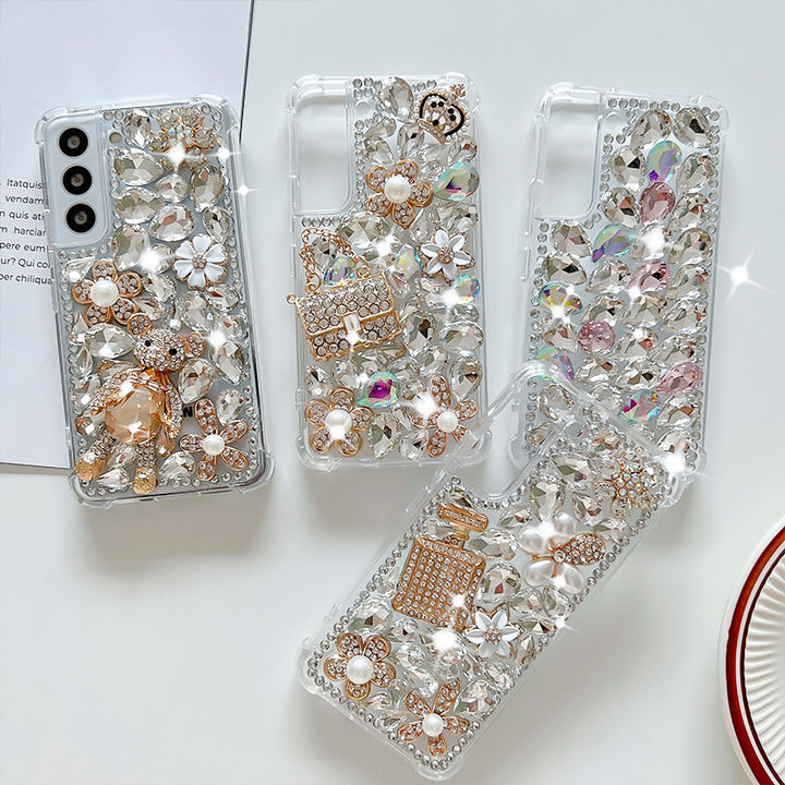 Flower Crystal Diamond Luxury Case - Samsung
