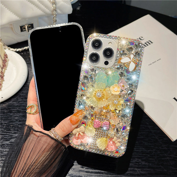 Flower Crystal Diamond Luxury Case - Iphone