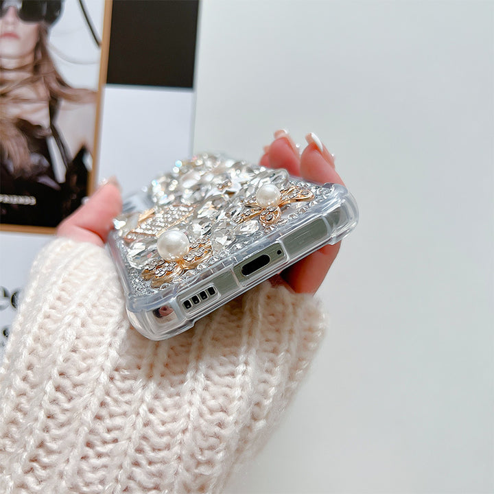 Flower Crystal Diamond Luxury Case - Samsung