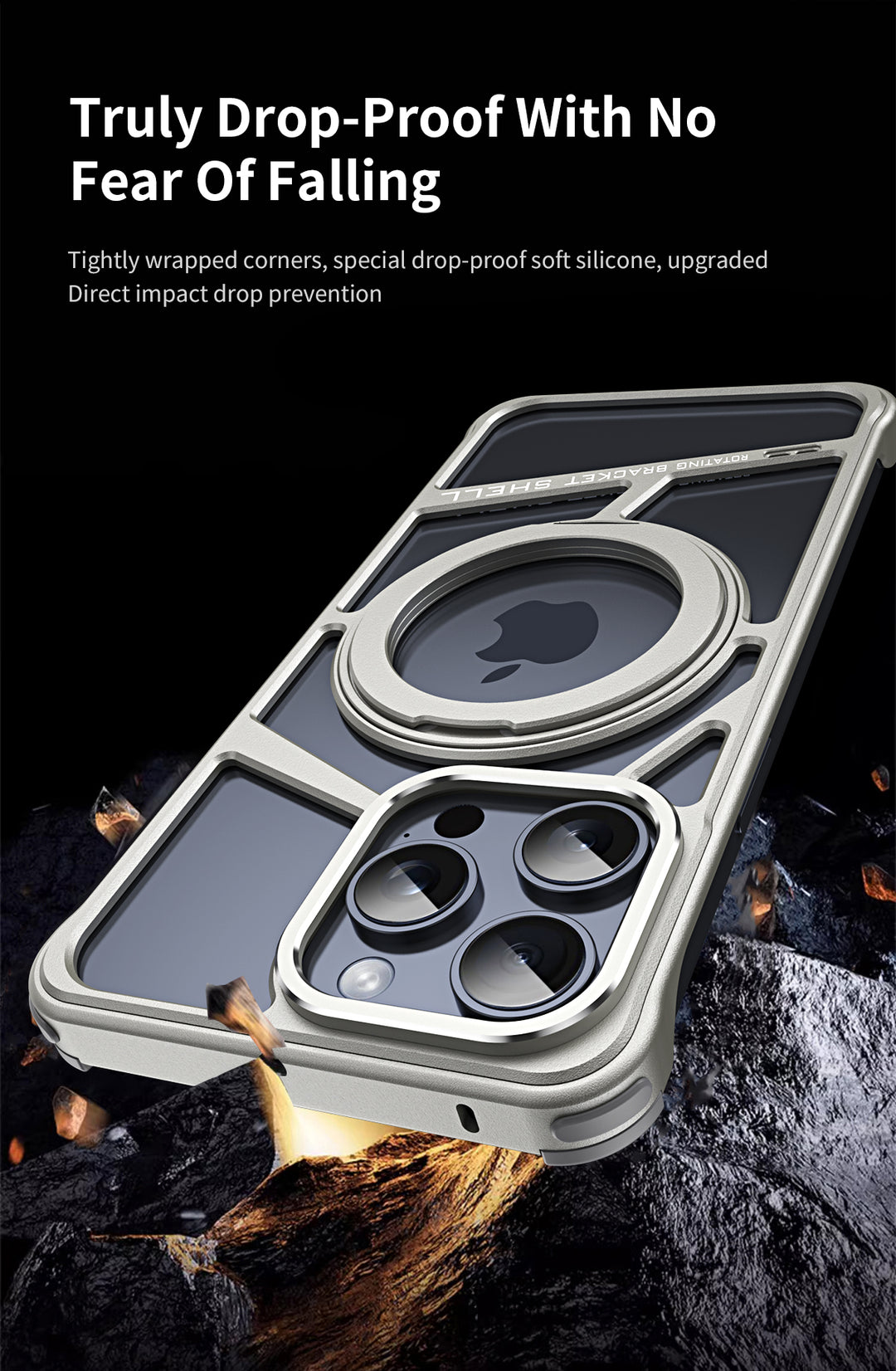 360 Degree Rotating Metal case