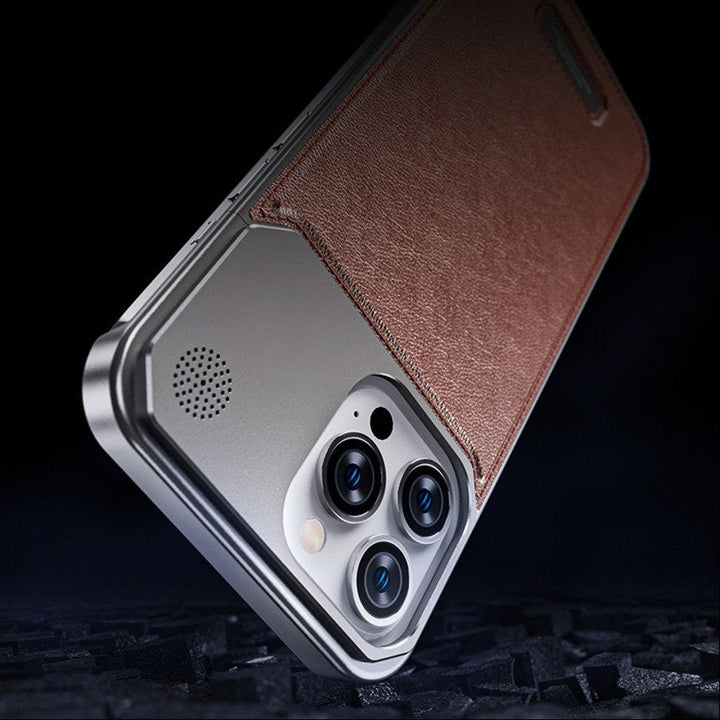 Aero Metallic Leather Case - iPhone