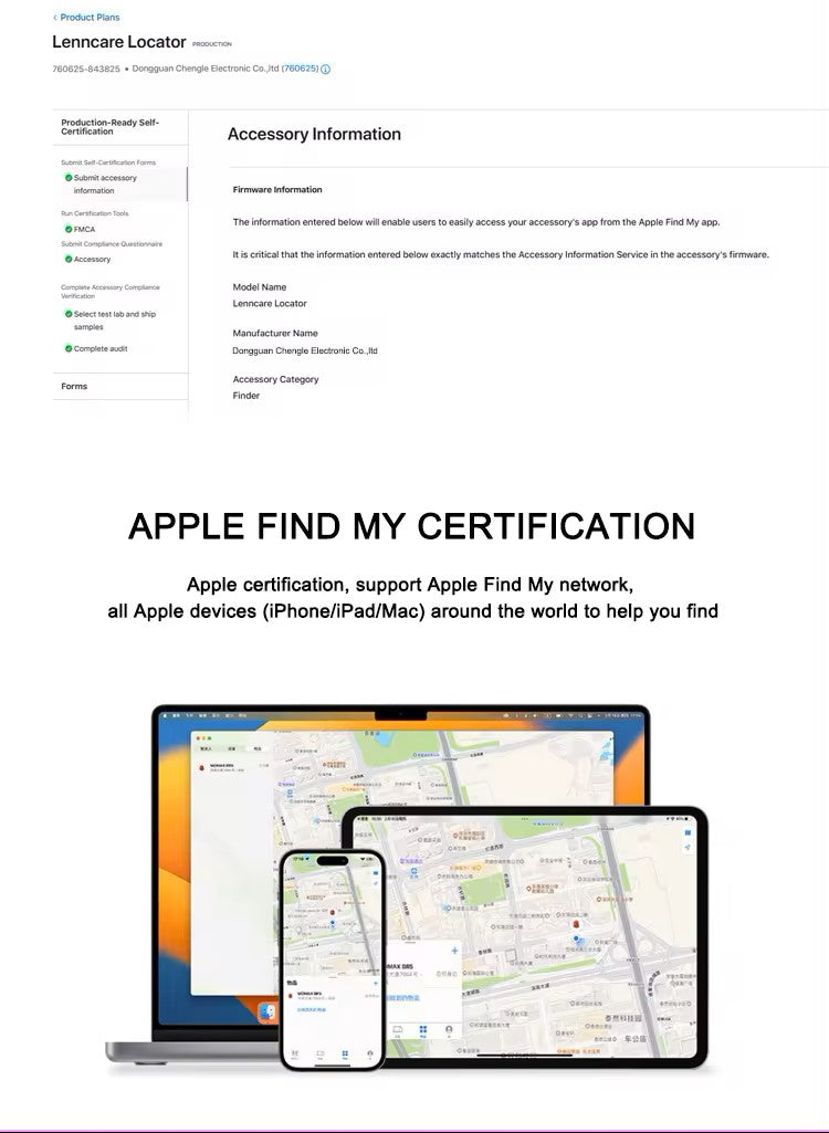 "Find My" card - IOS apple network