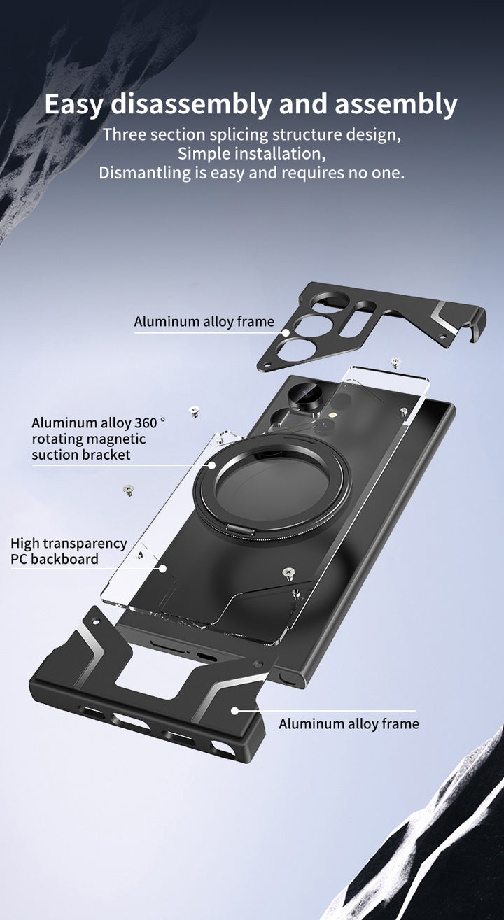 Elite Alloy Transparent Magnetic Frameless Case - Samsung