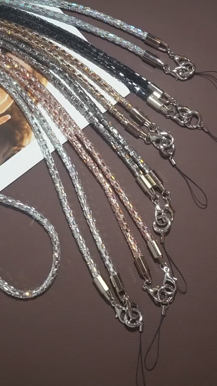 Diamond Bling Charm Phone Lanyard